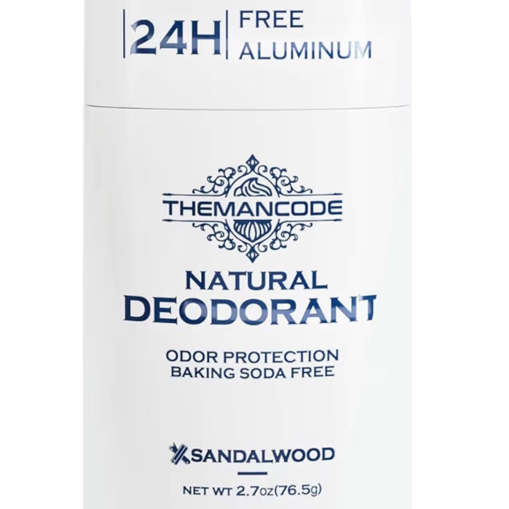Men’s Natural Deodorant  Sandalwood. White stick 2.7 oz